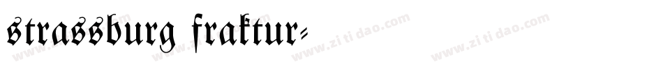 strassburg fraktur字体转换